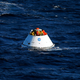 A test version of NASA's Orion capsule floats in the ocean during a recovery drill off the coast of California September 15, 2014. Orion is NASA's next exploration spacecraft, designed to carry astronauts to destinations in deep space, including an asteroid and Mars. Picture taken September 15, 2014.